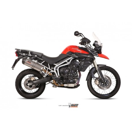 ESCAPE TRIUMPH TIGER 800 2011 MIVV OVAL TITANIO