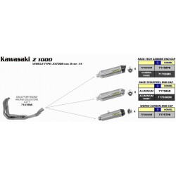 LINEA COMPLETA Z 1000 10 11 12 ARROW RACE TECH ALUMINIO