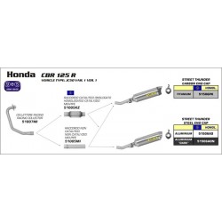 LINEA COMPLETA HONDA CBR 125 R 11 12 ARROW STREET THUNDER TITANIO