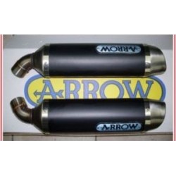 ESCAPES APRILIA SHIVER 750 08 09 10 11 12 13 ARROW ALUMINIO DARK/INOX