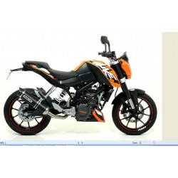 ESCAPE LINEA COMPLETA KTM DUKE 200 12 13 14 ARROW THUNDER DARK/COPA CARBONO