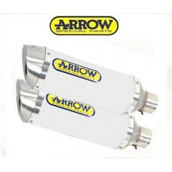 TUBOS ESCAPE ARROW Z 1000 07 08 09 STREET THUNDER ALUMINIO WHITE